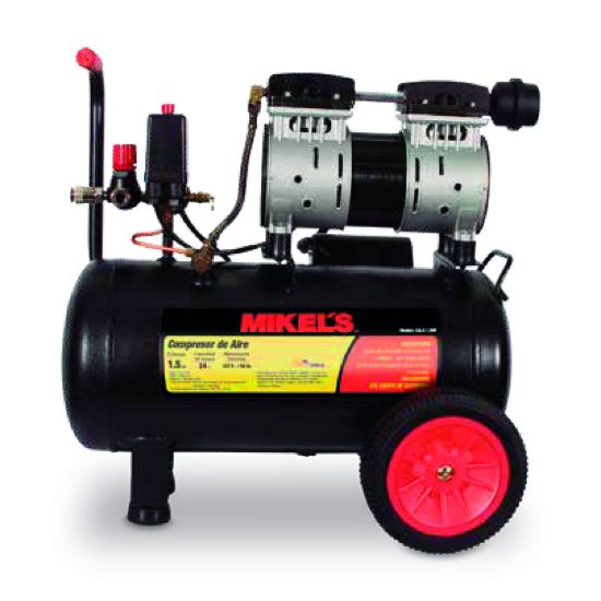 Imagen de Compresor de aire 1.5 HP (24 lts) LIBRE DE ACEITE CALA-1.5