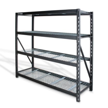 Imagen de Estante para almacenaje metálico  industrial (77”x24”) 4 repisas (2,500 kgs) EMI-7724